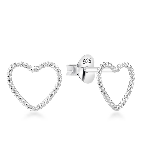 Plain 925 Sterling silver stud earring.