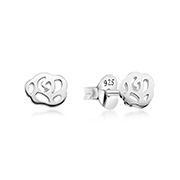Plain 925 Sterling silver stud earring.