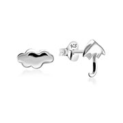 Plain 925 Sterling silver stud earring.