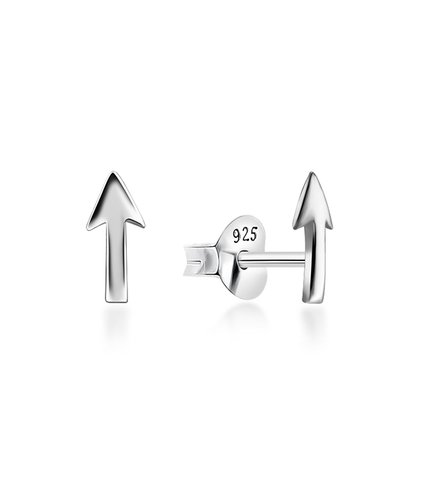 Plain 925 Sterling silver stud earring.