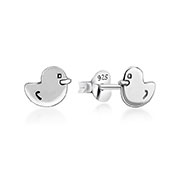 Plain 925 Sterling silver stud earring.