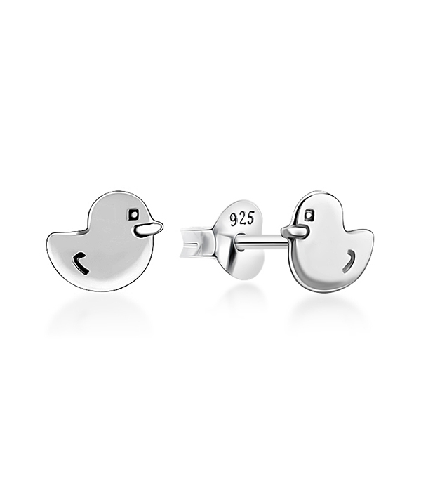 Plain 925 Sterling silver stud earring.