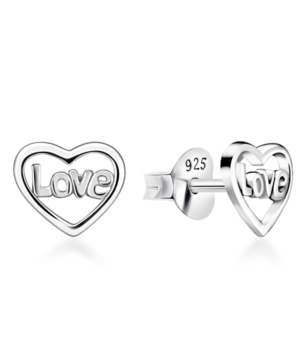 Plain 925 Sterling silver stud earring.