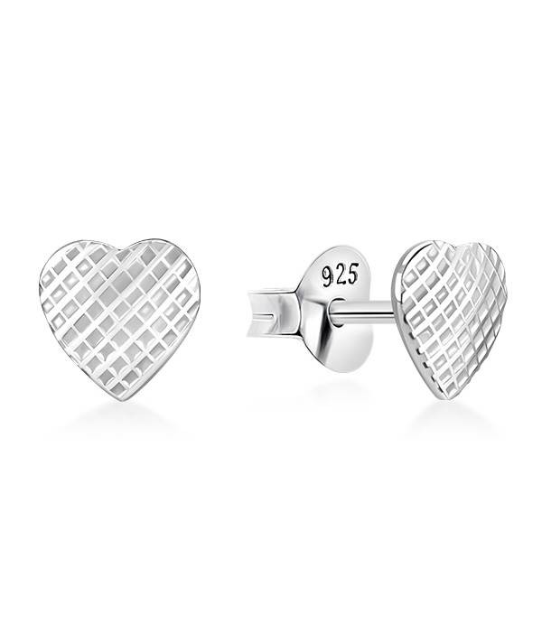 Plain 925 Sterling silver stud earring.