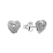 Plain 925 Sterling silver stud earring.