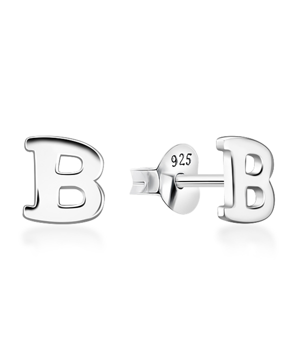 Plain 925 Sterling silver stud earring.