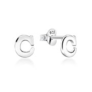 Plain 925 Sterling silver stud earring.