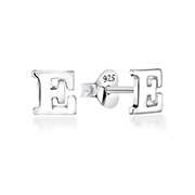 Plain 925 Sterling silver stud earring.