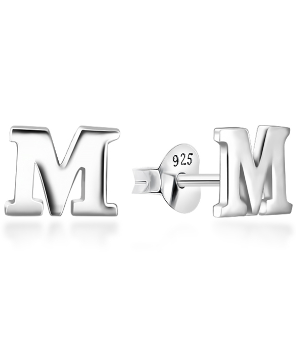 Plain 925 Sterling silver stud earring.