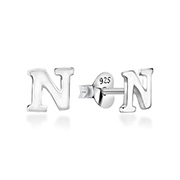 Plain 925 Sterling silver stud earring.