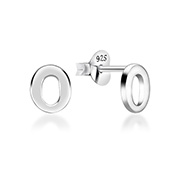 Plain 925 Sterling silver stud earring.