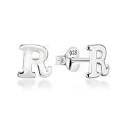 Plain 925 Sterling silver stud earring.