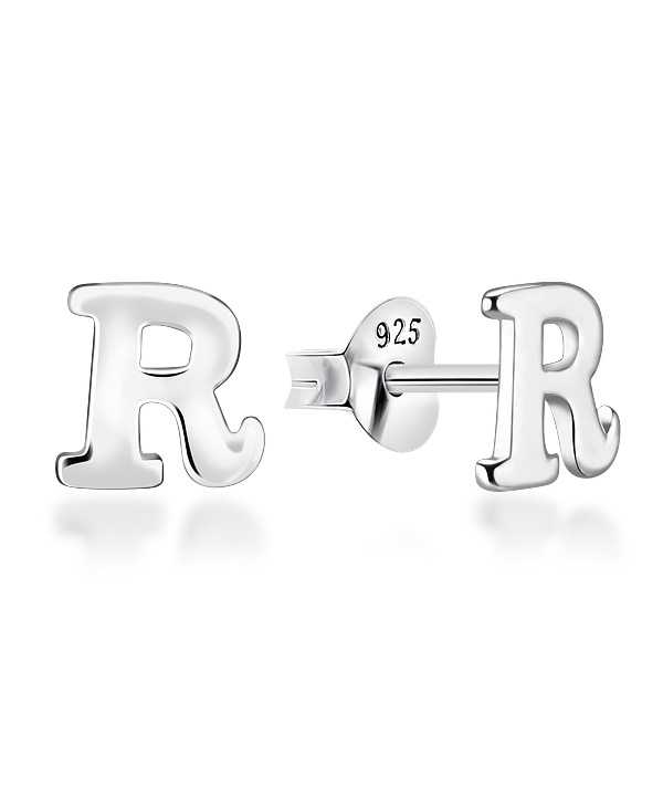 Plain 925 Sterling silver stud earring.