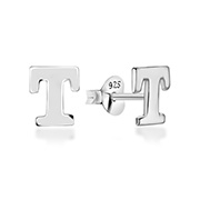 Plain 925 Sterling silver stud earring.