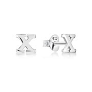 Plain 925 Sterling silver stud earring.