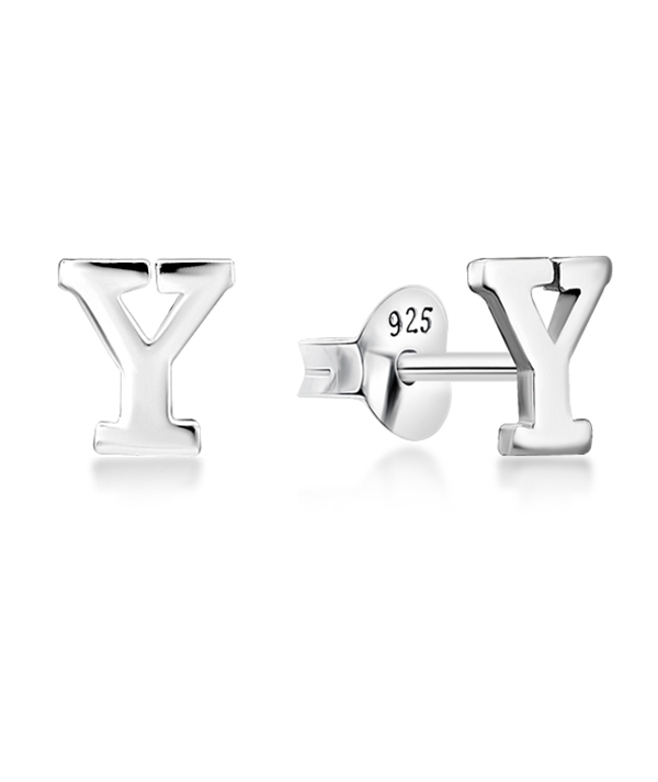Plain 925 Sterling silver stud earring.