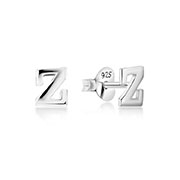Plain 925 Sterling silver stud earring.