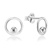 Plain 925 Sterling silver stud earring.