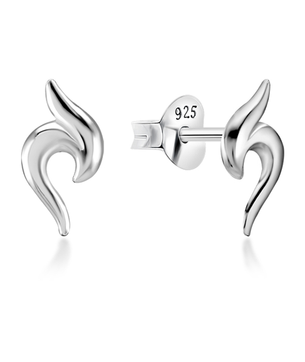 Plain 925 Sterling silver stud earring.