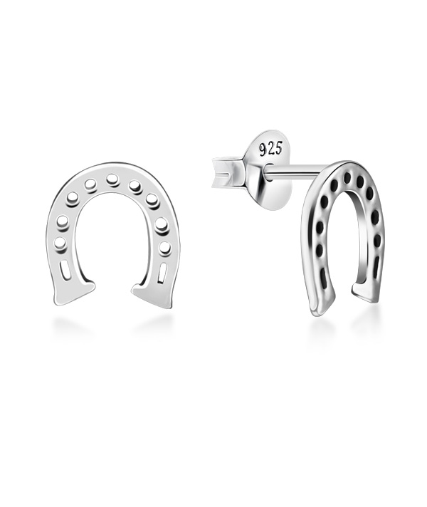 Plain 925 Sterling silver stud earring.