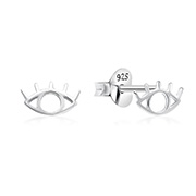 Plain 925 Sterling silver stud earring.