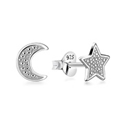 Plain 925 Sterling silver stud earring.