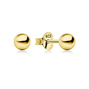 Plain gold plated sterling silver stud.
