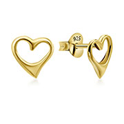 Plain gold plated sterling silver stud.