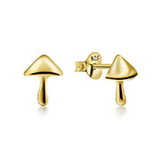 Plain gold plated sterling silver stud.