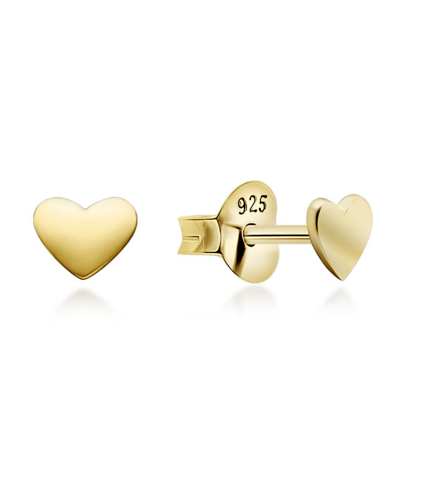 Plain gold plated sterling silver stud.