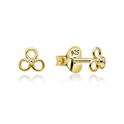 Plain gold plated sterling silver stud.