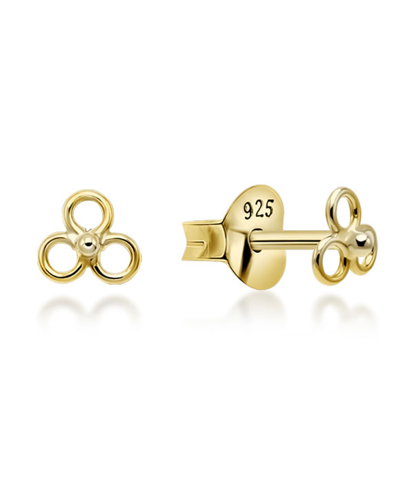 Plain gold plated sterling silver stud.