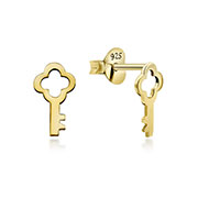 Plain gold plated sterling silver stud.