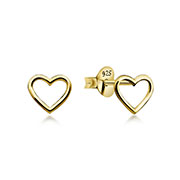 Plain gold plated sterling silver stud.