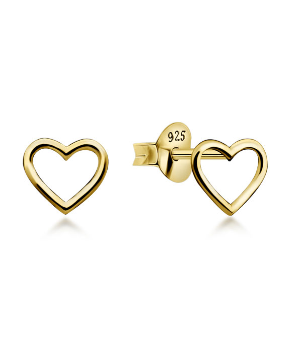 Plain gold plated sterling silver stud.