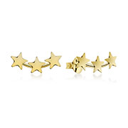 Plain gold plated sterling silver stud.