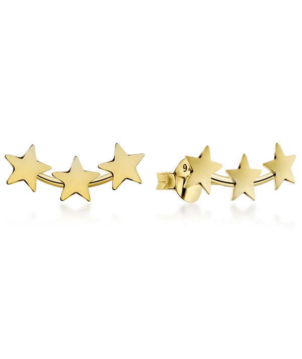 Plain gold plated sterling silver stud.
