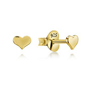 Plain gold plated sterling silver stud.