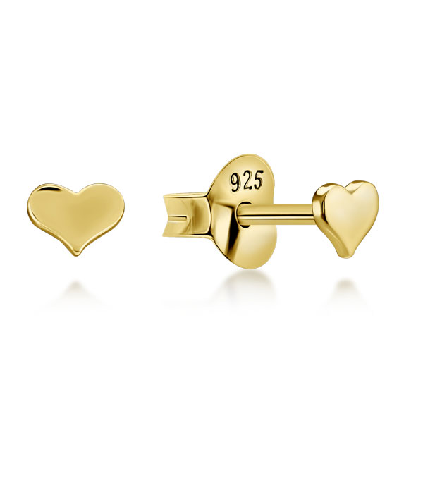 Plain gold plated sterling silver stud.