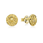 Plain gold plated sterling silver stud.