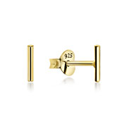 Plain gold plated sterling silver stud.