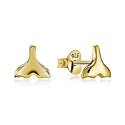 Plain gold plated sterling silver stud.