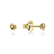 Plain gold plated sterling silver stud.