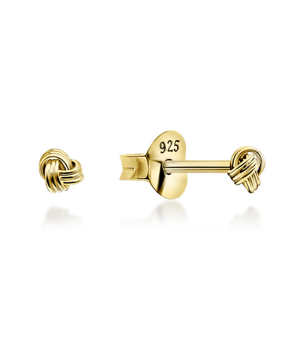 Plain gold plated sterling silver stud.