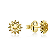 Plain gold plated sterling silver stud.