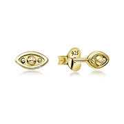Plain gold plated sterling silver stud.
