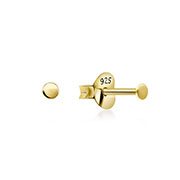 Plain gold plated sterling silver stud.