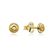 Plain gold plated sterling silver stud.