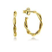 Plain gold plated sterling silver stud.