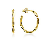 Plain gold plated sterling silver stud.